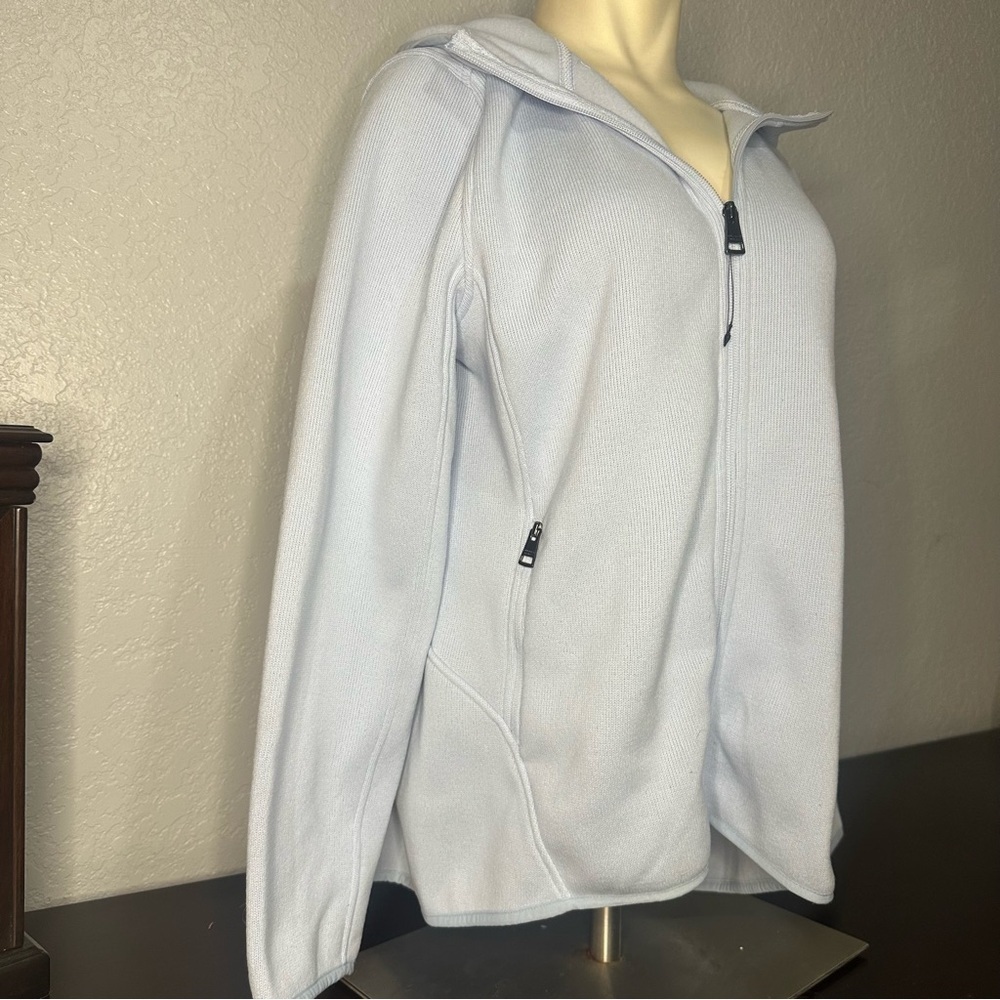 Andrew Marc Light Blue Knit Zip-Up